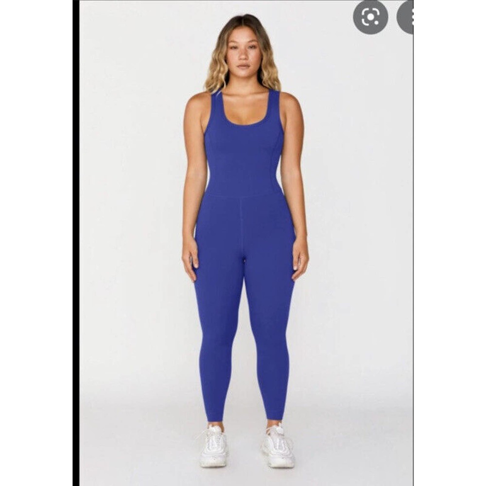 NEW SET ACTIVE Blue Bodysuit Leggings Size XS Sportsuit